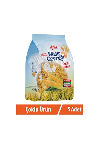 Afia Ballı Ruşeymli Mısır Gevreği 5 x 450 G