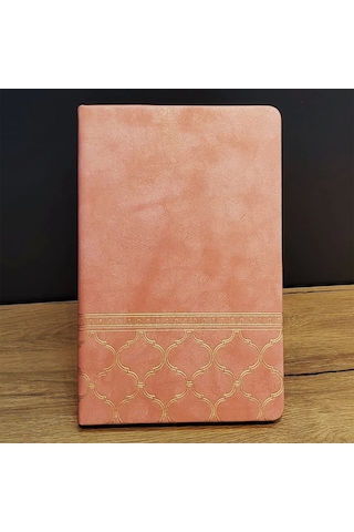 Desenli Deri Defter Somon 01