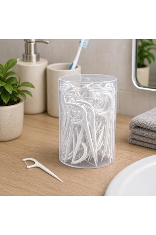 Orret Home Kürdanlı Diş İpi 40 Adet Diş İpli Kürdan, Diş Temizleme Çubuğu, Ağız Ve Diş Hijyen Seti, Taşınabilir Kutulu Floss Kürdan, Pratik Ağız Bakım Aparatı