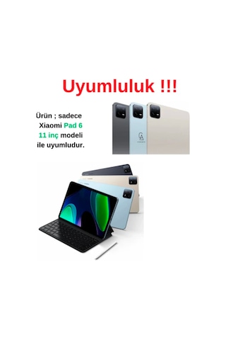 Xiaomi Pad 6 11 İnç Uyumlu 360 Dönebilen Standlı Tablet Kılıfı Ekran Koruyucu Ve Kalem Seti Kapaklı Kılıf