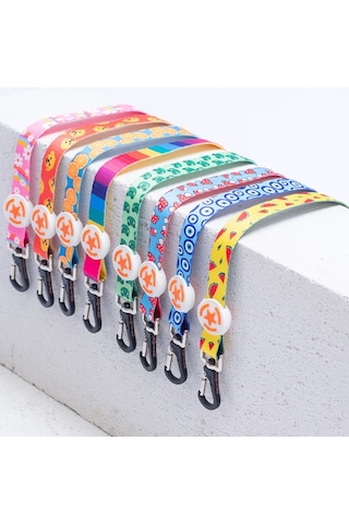 Poodle Leash Poodle Desenli Kedi Köpek Sevk & Gezdirme Kayışı Köpek Uzatma Tasması-1,5cm Turuncu