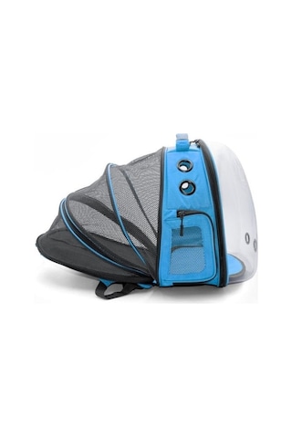 Cattie Fileli Kedi ve Küçük Irk Köpek Taşıma Sırt Çantası Mavi 25 x 60 x 40 CM