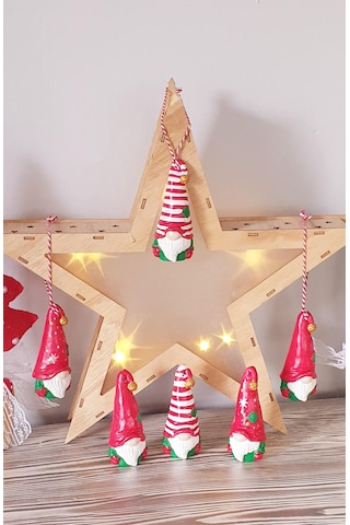 3 Lü Gnome Cüce Yılbaşı Süsü Ve Biblosu