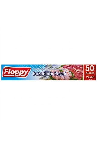 Şeylişeyler - Floppy Orta Boy Kilitsiz Buzdolabı Poşeti 24x38 Cm 50'li 1 Paket