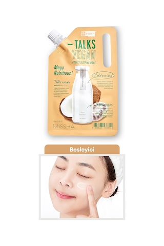 Missha Besleyici&Aydınlatıcı Vegan Uyku Maskesi10g Talks Vegan Squeeze Pocket Sleeping Mask Mega Nutritious