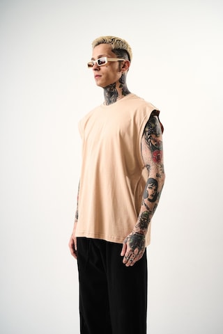 Respire Erkek Basic Tank Top Atlet Bej