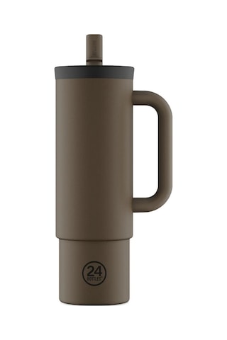 Straw Cup Mocha Pipetli Paslanmaz Çelik Termos 800 Ml Kahverengi