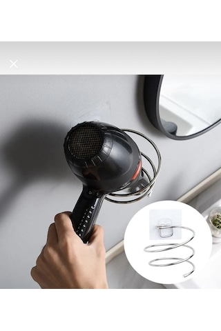 Güçlü Yapışkanlı Siyah Fön Makinası Askısı , Saç Kurutma Makinesi Tutacağı Yapışkanlı Renkli