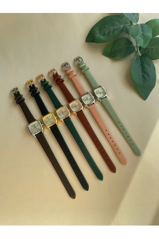 Rub061 25 Mm Rubsey Retro Minimal Deri Kordon Vintage Kadın Kol Saati Siyah