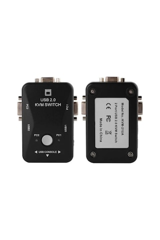 2 Port Usb Kvm Switch - 2 Pc Tek Monitör Ve Klavye/fare Kontrol Cihazı