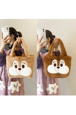 Didadodo Kadın Büyük Kapasiteli Çift Taraflı El Çantası-kahverengi, Kadın Küçük Kapasiteli Çift Taraflı El Çantası-kahverengi Kahverengi