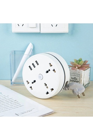 Xianwen Geeroyoo Seyahat Şarj İstasyonu - 3 Ac Çıkışlı, 3 Usb