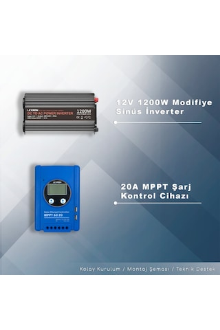 Matech 1 kW Solar Paket Sistem (1000W/Gün)