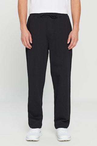 Ac&Co / Altınyıldız Classics Erkek Sıyah Pamuklu Baggy Fit Rahat Kesim Beli Bağlamalı Yan Cepli Örme Eşofman Altı Siyah