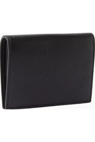 Marni Bifold Calfskin Deri Cüzdan, El Dikişli Logo Detaylı Siyah