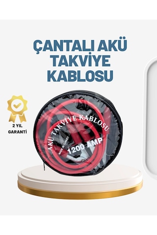 1200a Güçlü Akü Takviye Kablosu 2m Büyük Maşalı Acil Yardım Çok Renkli