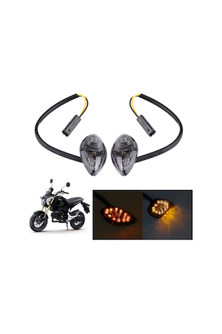 Springsun Honda Grom 2014-2016 İçin 12 Amber Led'li Motor Sinyal Lambaları - Hızlı Tepki, Enerji Tasarrufu, Ön/arka Uyumlu, Kolay Kurulum 2 Adet