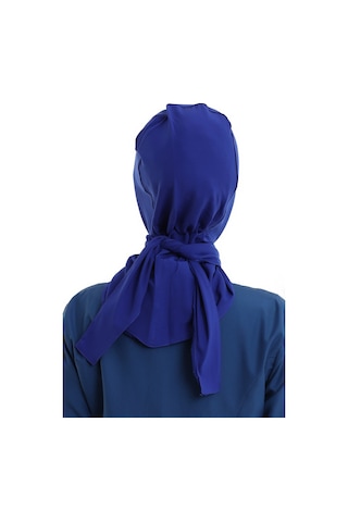 Tesettür Boyun Bağlamalı Bone - 4816 Saks Mavisi-5841 - 4816 Saks Mavisi