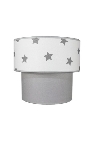 Şenay Aydınlatma Ikili Silindir Kumaş Avize Sarkıt-Beyaz Gri Yıld