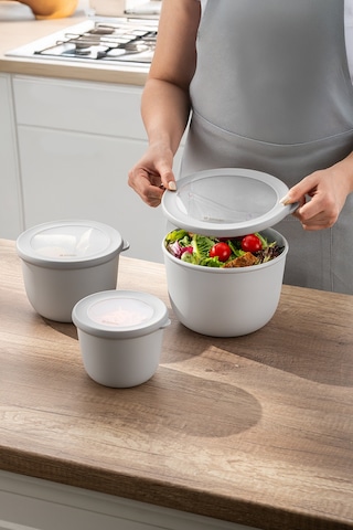 Emsan Lora 3'lü Saklama Kabı Gri Gri