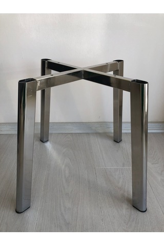 Metal, 40 Cm Krom Kaplama D Sandalye Ayağı 2 Adet