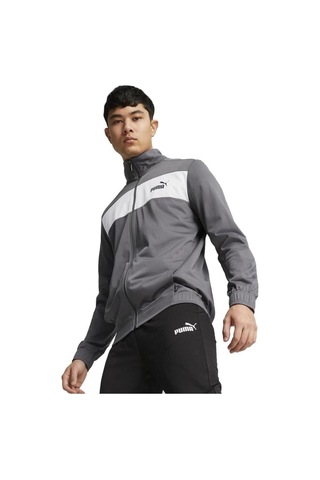 Puma Poly Suit Erkek Eşofman Takımı Gri Siyah 001