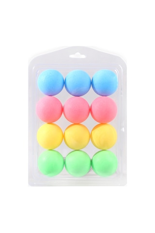 Ranyeek 12 Adet 40mm Abs Tenis Topu, İyi Zıplama, Spor Salonu & Eğitim İçin, Çok Renkli Sarı, Pembe, Mavi, Yeşil