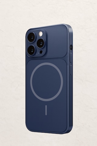 Ag Glass Apple Uyumlu iPhone 14 Pro Max Telefon Kılıfı Mavi