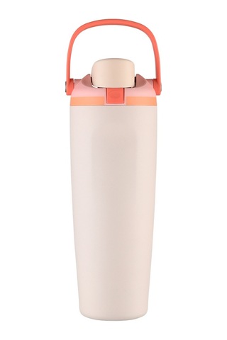 Taşınabilir Zıplama Termos Bardağı, Kilitli Tokalı, Çift İçme Spor Su Bardağı Gül Kırmızısı