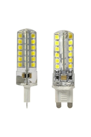 5x 5w G9 2835 Smd Lamba Silikon Gövde Spot Mısır Işığı 48 Adet Led Ampul Beyaz