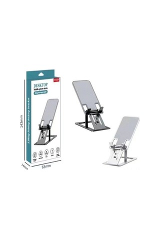 Didadodo Bosphorusboutique Yükseltilebilir Tembel Telefon Standı Küçük Boyutlu Metal Masaüstü Katlanabilir Evrensel Destek Canlı Ayarlanabilir Km