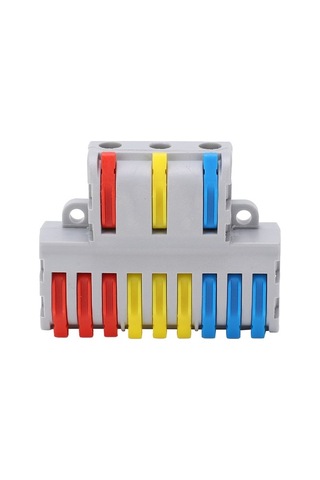 Besthome1 5 Adet Nylon Şalterli Hızlı Bağlantı Terminali, 9'dan 3'e Çeviri, 32a 250v, Alev Engelleme, Ev Ve Endüstriyel Kullanı