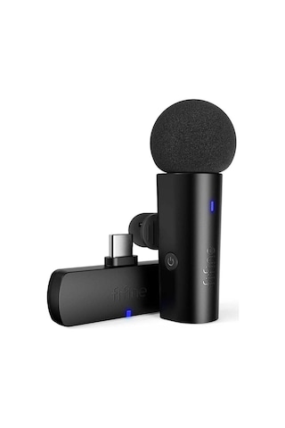 Fifine M6 Kablosuz Type C Yaka Mikrofonu Android PC