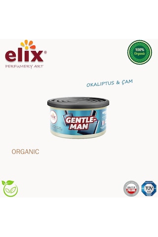 Elix Organik Metal Kutuda Doğal Liflere Emdirilmiş Özel Aromalı Koku - Gentleman