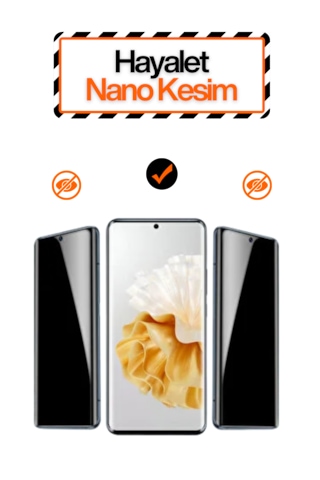 Redmi Note 8 Uyumlu Hayalet Nano Ekran Koruyucu 30 Gizlilik Filtreli, Kenarsız Tam Şeffaf, Kırılmaz Esnek Polymer Zırh