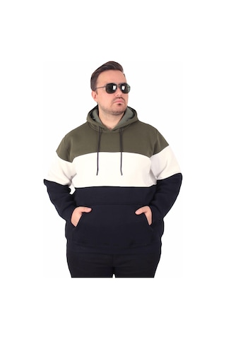 Moc Grande Mocgrande Büyük Beden Kapüşonlu 3ip Sweat Mg 25725 Hakı Haki