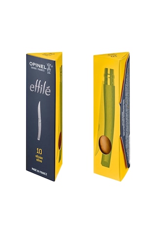 Opinel N 10 Effile Zeytin Saplı, İnce Ve Keskin Çelik Çakı Kahverengi