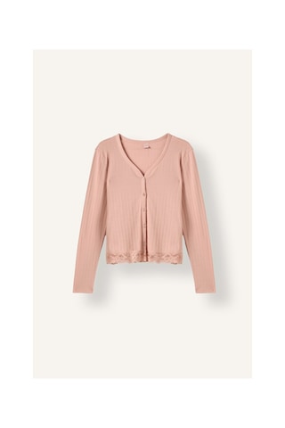 Defacto Regular Fit V Yaka Fitilli Dantel Detaylı 2li Pijama Takımı I4236ax26aubr105 Pembe-br105