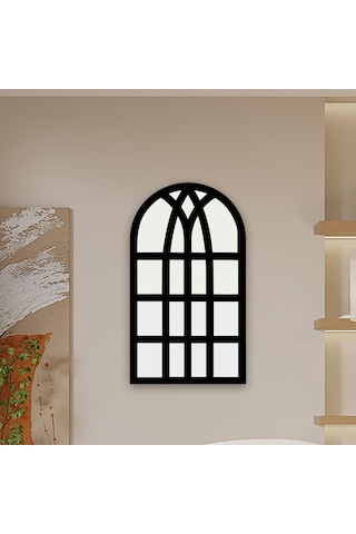 Suntek Kemerli Bölmesi Ayna Duvara Monte Dekoratif Akrilik Camı Siyah