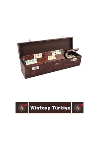 Elit Uzun Ömürlü Aile Ev Arkadaş Kahve Cafe Oyun Takımı Kilitli Çantalı Koyu Renk 101 Okey Takımı