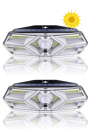 Greentech Güneş Enerjili Hareket Sensörlü, 6 Taraflı 104 Led Aydınlatma / GT-SL13-2 Adet