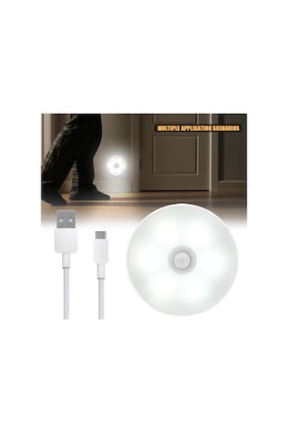 SGE Teknoloji Hareket Sensörlü USB Şarjlı LED Işık Lamba