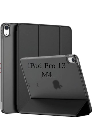 Fuchsia Apple iPad Pro 13 2022 M4 Çip İle Uyumlu Kalemlikli Standlı Katlanabilir Smart Cover Tablet Kılıfı Kapaklı Kılıf