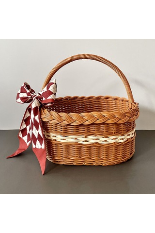 Dianziye Küçük Plastik Simli Sepet - 27x18x14 Cm, İçindekiler Saklama, Piknik & Hediye, Ins Stili, Taşınabilir Tutamaklı