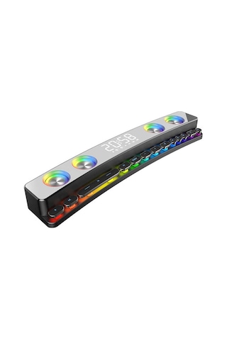 Soaiy SH39 Kablosuz Bluetooth Gaming Hoparlör RGB Oyuncu Hoparlörü Dijital Gösterge & Mekanik Tuşlu - ZORE-219097