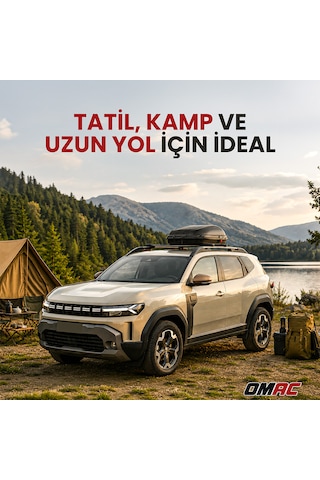 Omac Araç Üstü Port Bagaj 270 lt Kilitli Tavan Bagajı Karbon Fiber Dokulu Tabut Bagaj