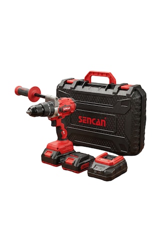 Sencan D521301 Full Set 20v Kömürsüz Şarjlı Darbeli Matkap - 80 Nm 4.0 Ah Çift Akülü