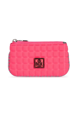 Bilik Deri Scuba Bozuk Paralık Pembe Kadın Cüzdan Zip Pembe