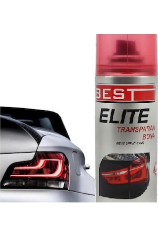 Best Elite Transparan Far Boyası Kırmızı 200 ML