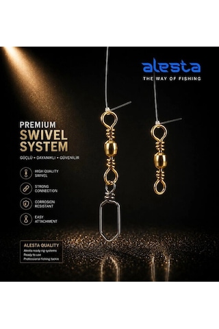 Alesta Green Sparkle Rıg X0244 7 Köstekli Hazır Takım 0.33mm No:10 İğne Çok Renkli